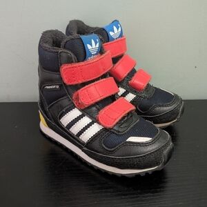 EUC Adidas OrthoLite Velcro Shoes Little Kids size 6 Toddler *F10